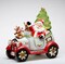 Ceramic Christmas Santa Car Cookie Jar with Cookie Plates and Salt and Pepper Shakers, Home Décor, Gift for Her, Gift for Mom, Kitchen Décor
